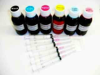 Inkousty 6x100ml pro náplně T0801-6 / Epson P. PX, R, RX série
