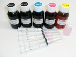 Plnící inkousty 5x100ml PGI-550PGBK, CLI-551BK, C, M, Y, čistící roztok